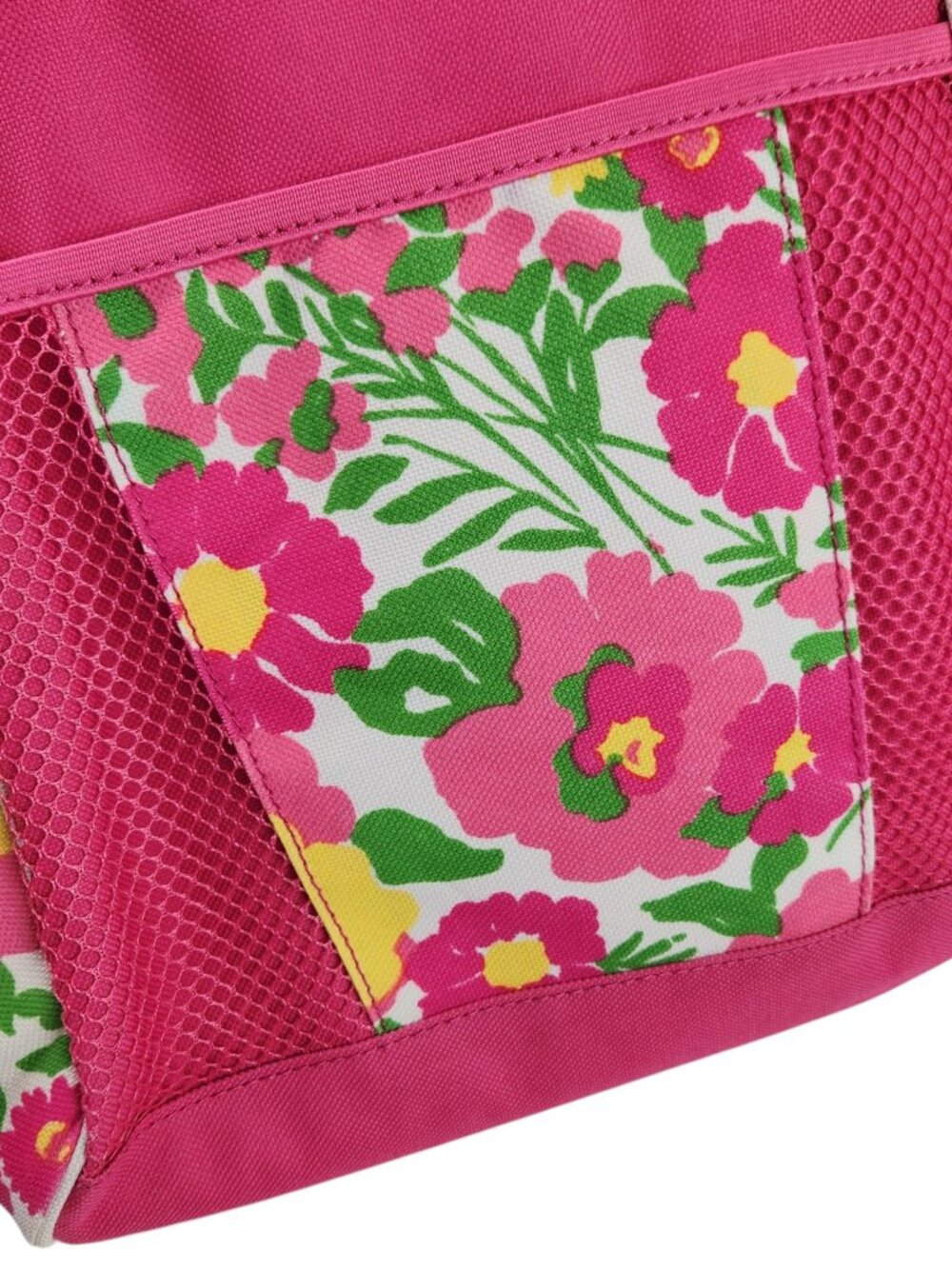 Lilly Pulitzer Pink Floral Canvas Tote Bag Beach Garden Pool - Picture 4 of 11